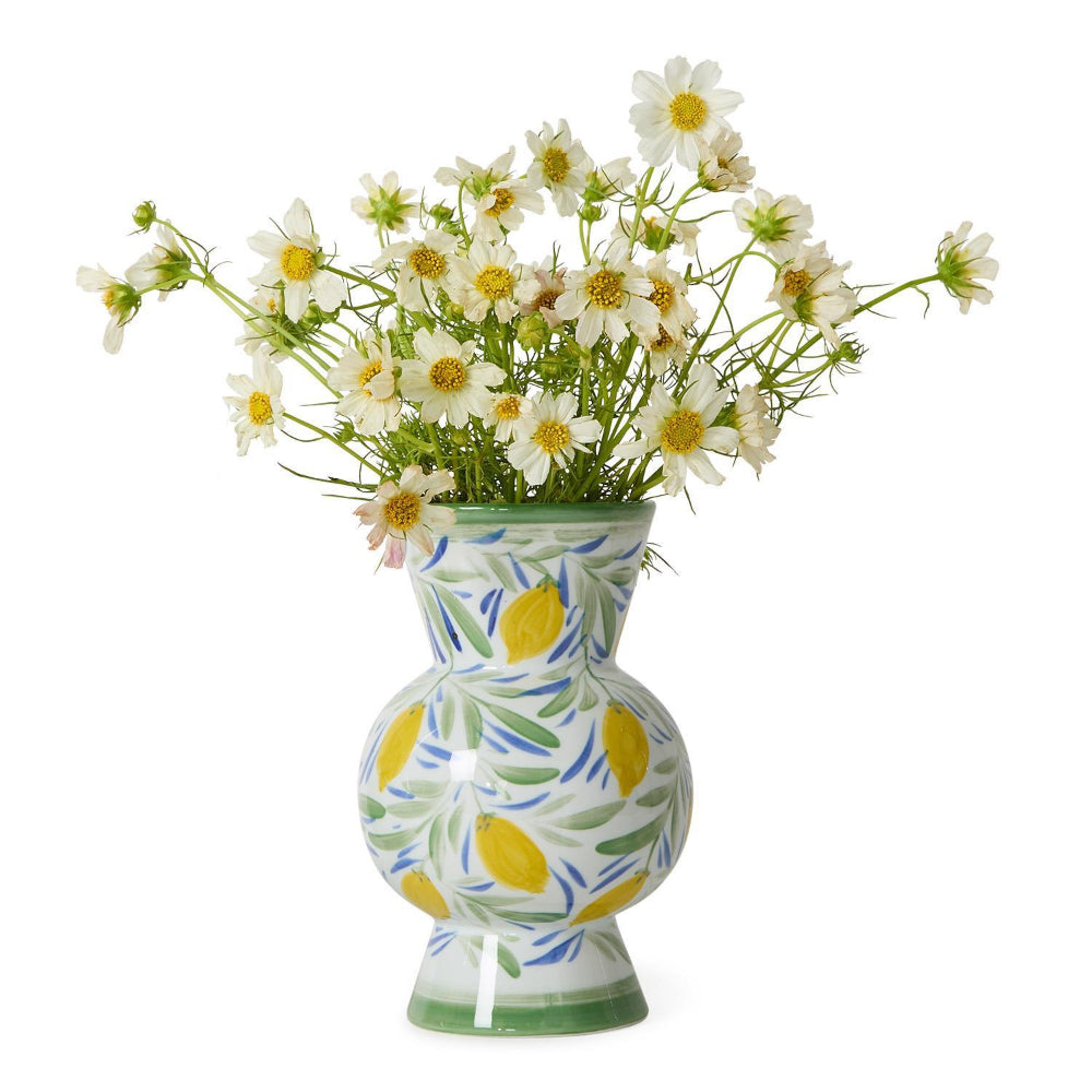 Two's Company Lemon Grove Hand-Painted Vases
