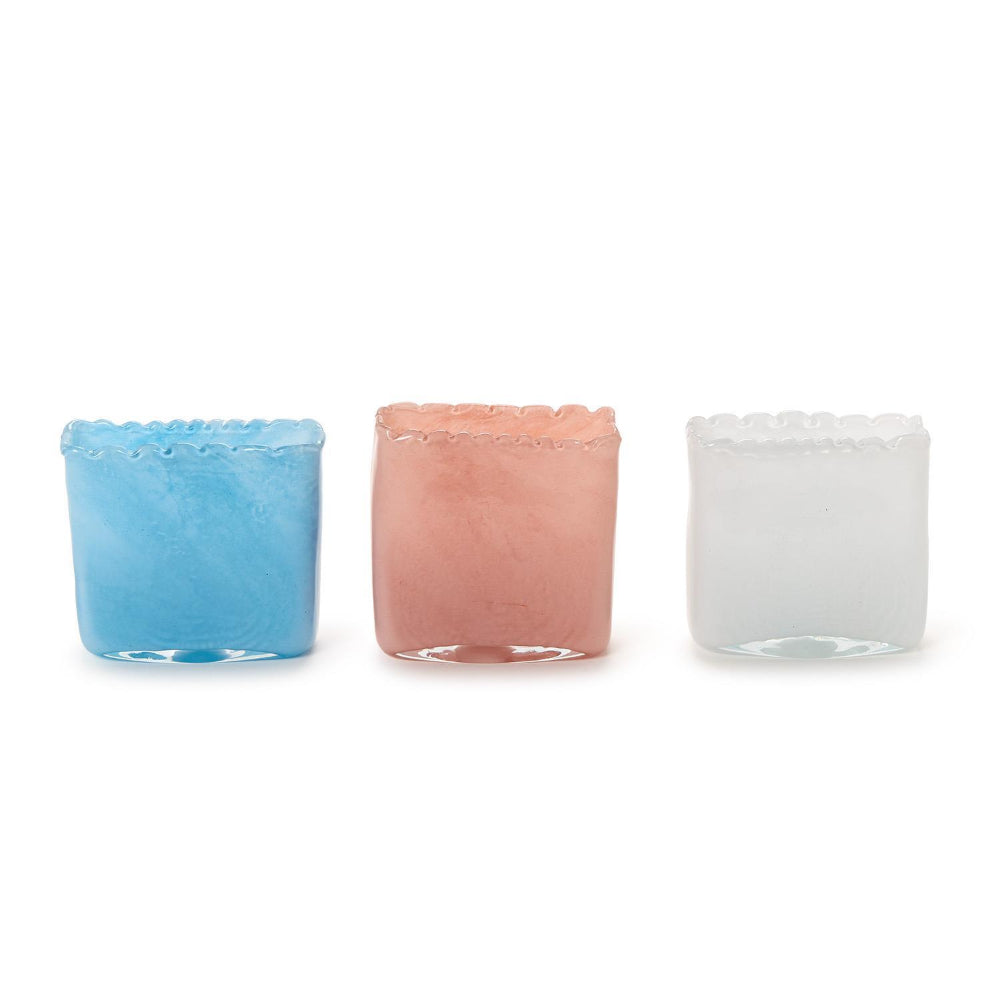 Two's Company Marbled Scalloped Vase