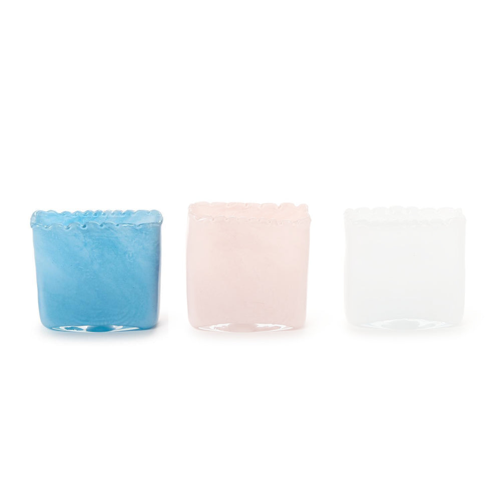 Two's Company Marbled Scalloped Vase