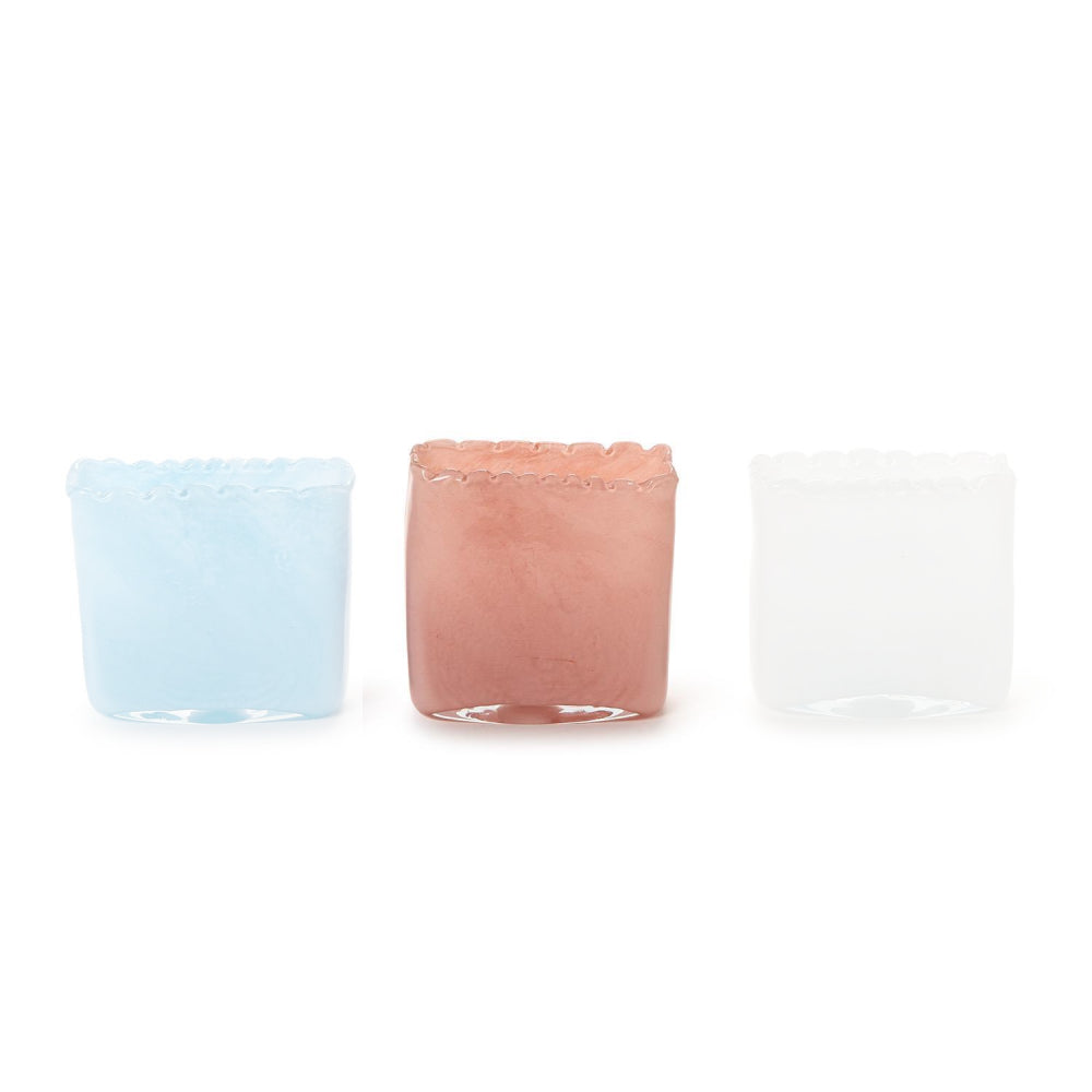 Two's Company Marbled Scalloped Vase