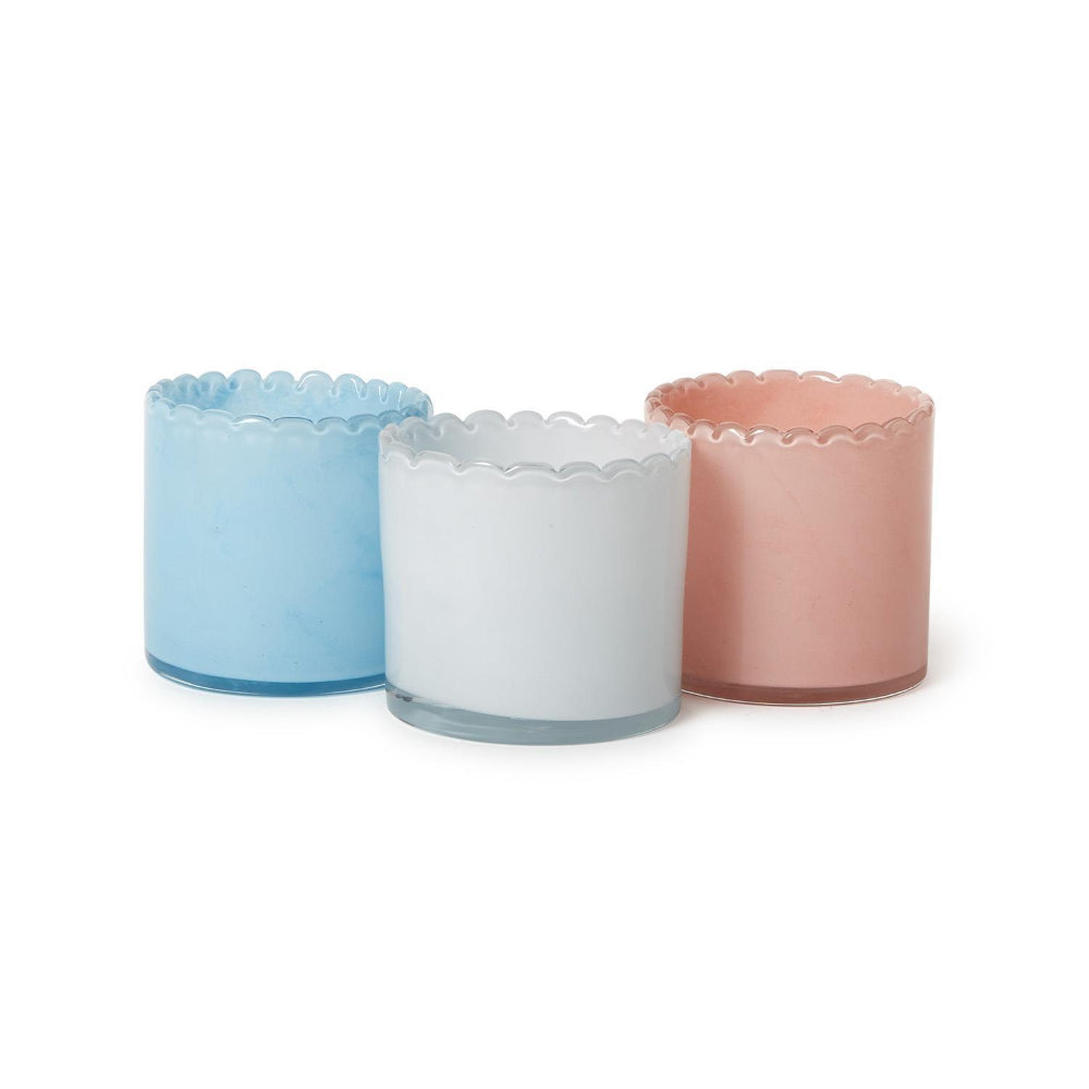 Two's Company Marbled Scalloped Candleholder/Vase