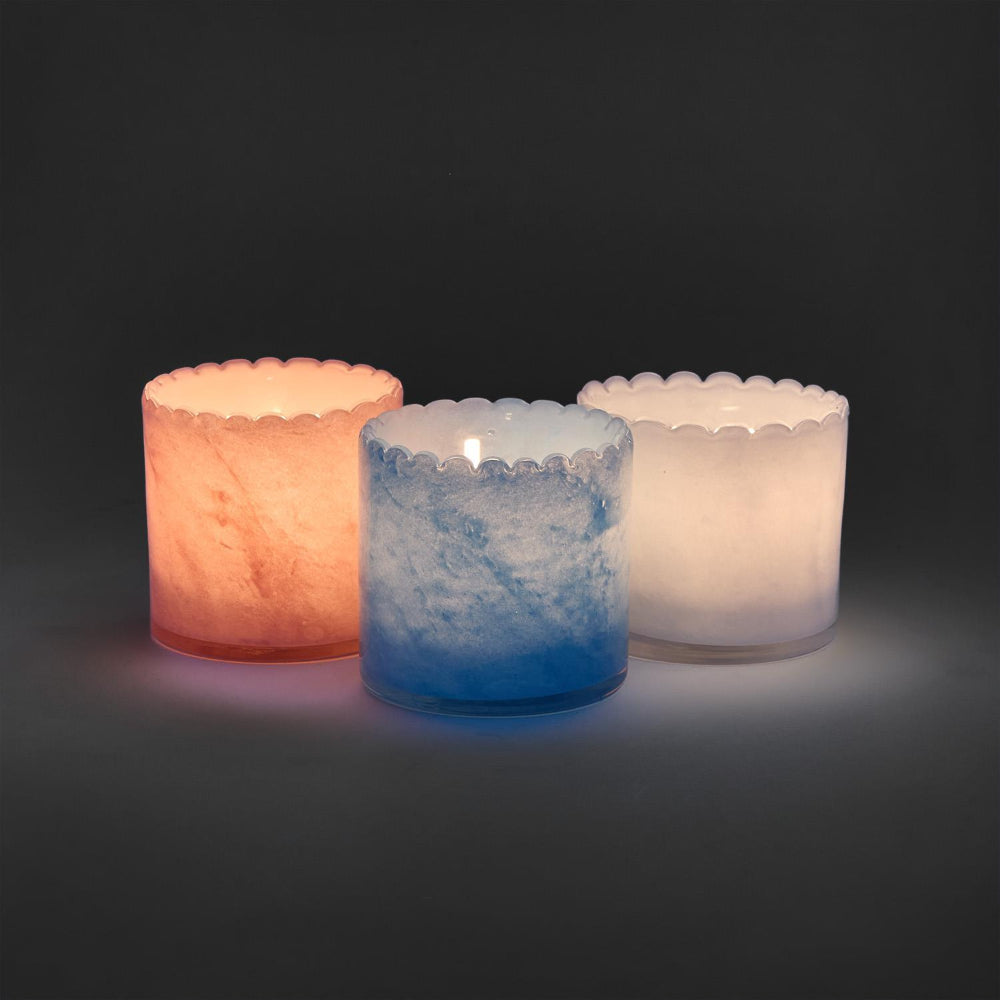 Two's Company Marbled Scalloped Candleholder/Vase