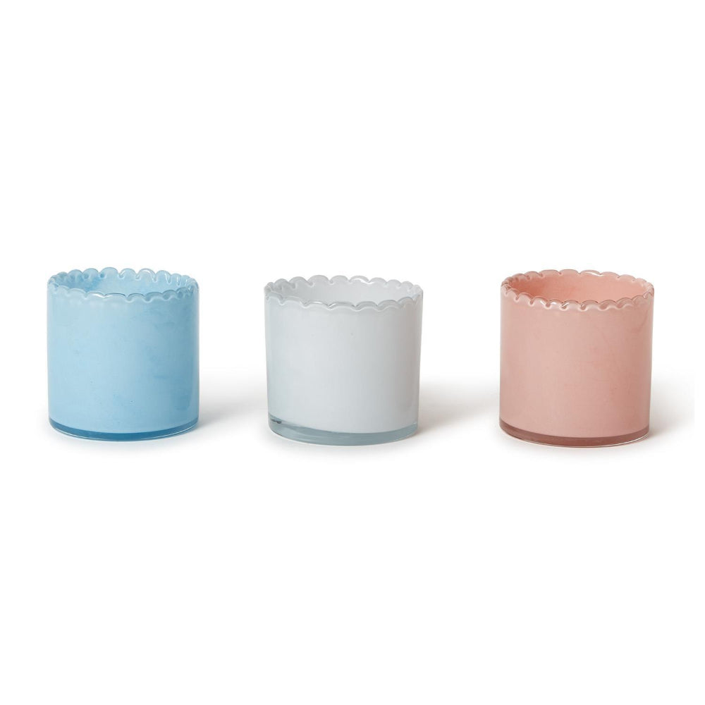 Two's Company Marbled Scalloped Candleholder/Vase
