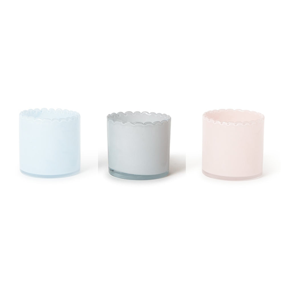 Two's Company Marbled Scalloped Candleholder/Vase