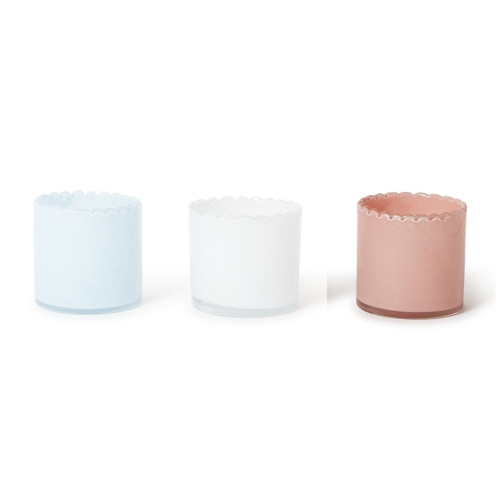 Two's Company Marbled Scalloped Candleholder/Vase