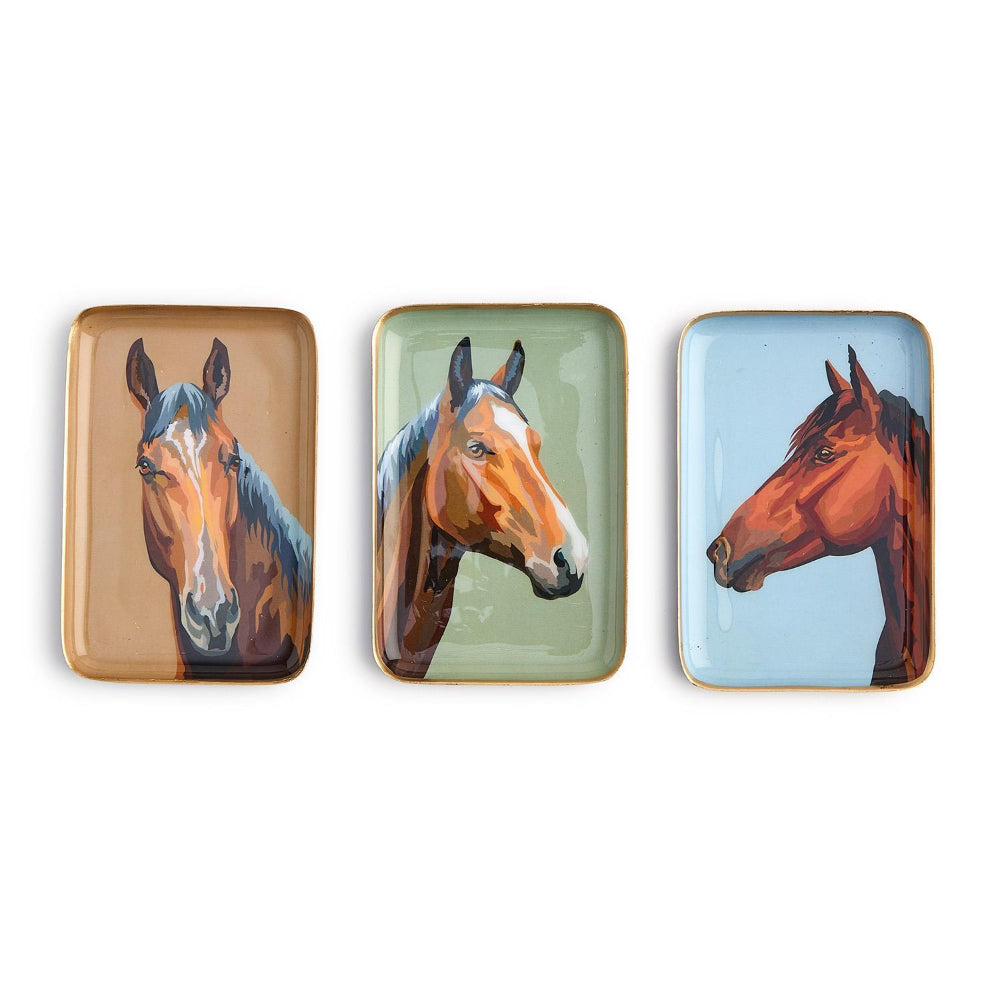 Two's Company Horse Country Metal Desk Tray