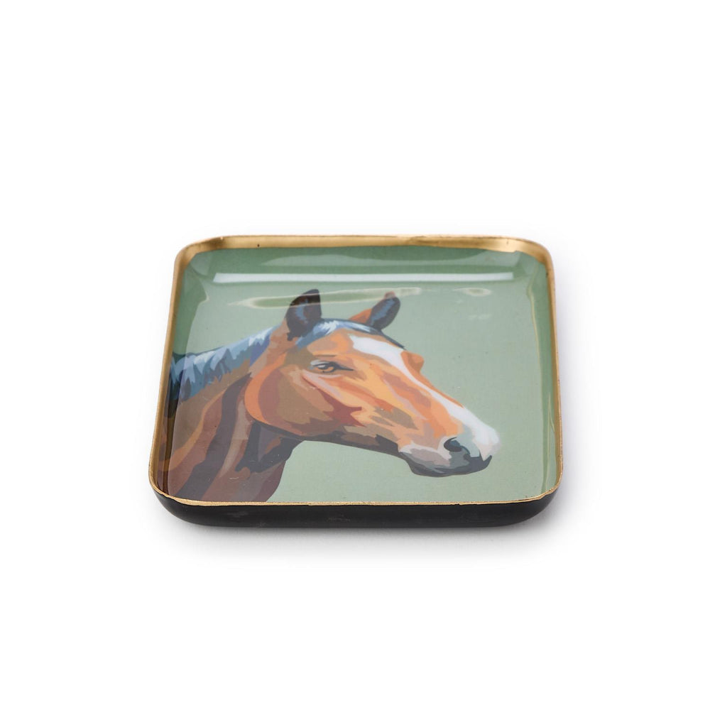 Two's Company Horse Country Metal Desk Tray