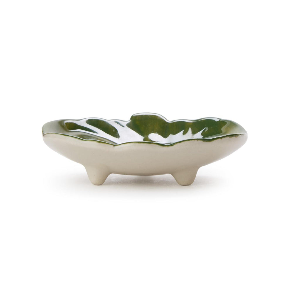 Two's Company Garden Harvest Vegetable Hand-Painted Tidbit Dish