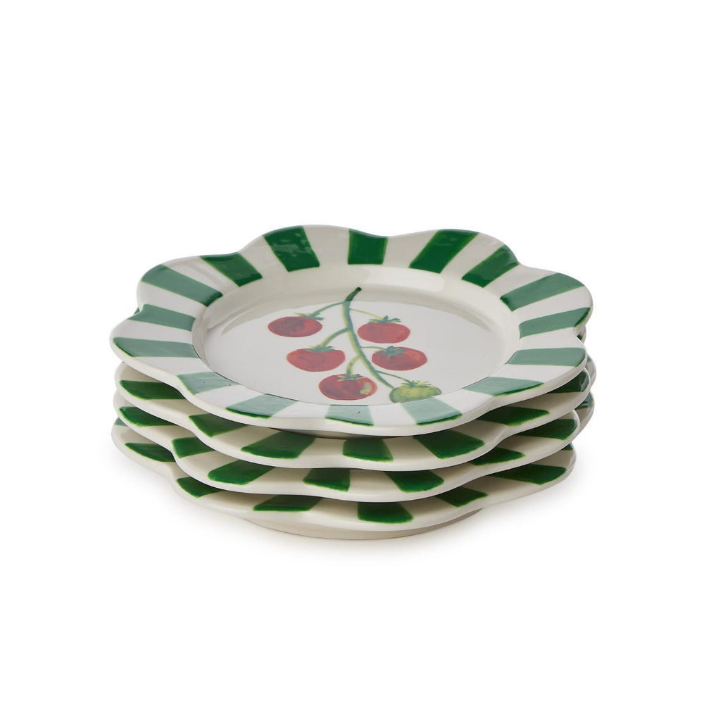 Two's Company Garden Harvest Vegetable Tidbit Plates