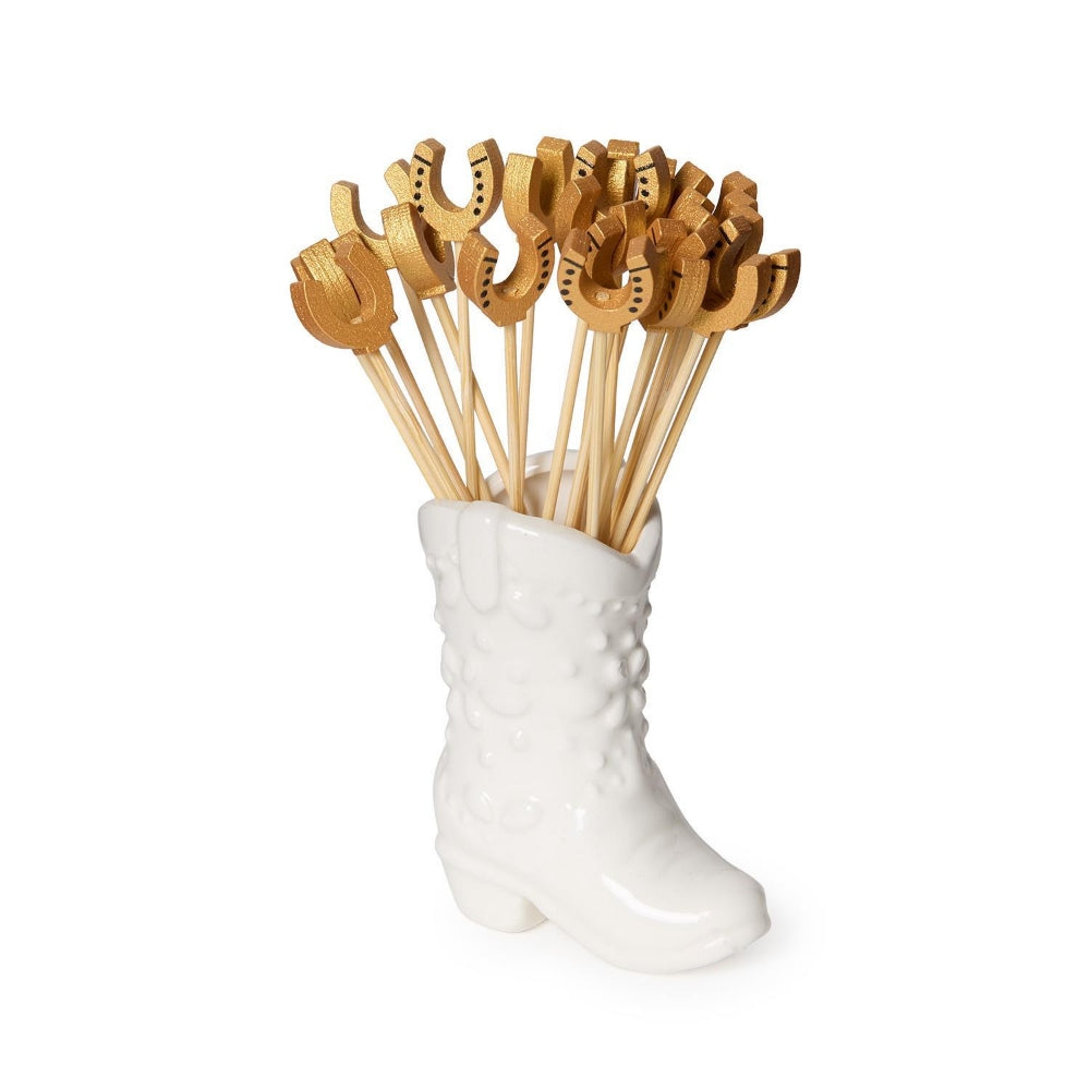 Two's Company Western Cowboy Boot Toothpick Holder