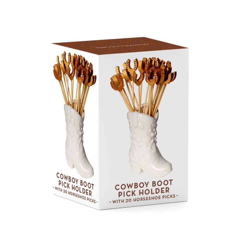 Two's Company Western Cowboy Boot Toothpick Holder