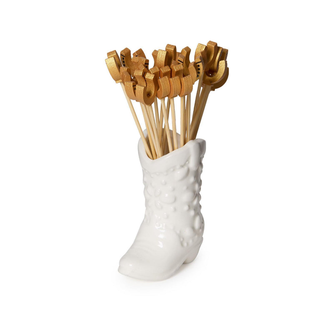 Two's Company Western Cowboy Boot Toothpick Holder