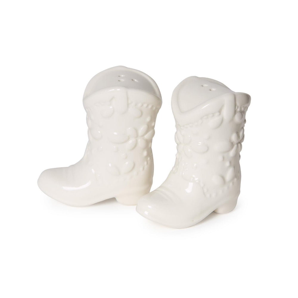 Two's Company Western Cowboy Boot Salt and Pepper Shaker Set