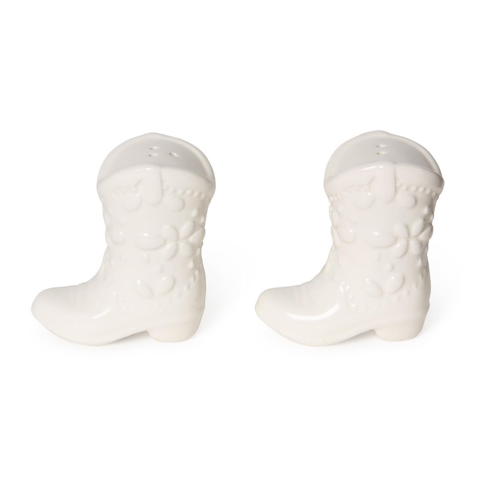 Two's Company Western Cowboy Boot Salt and Pepper Shaker Set