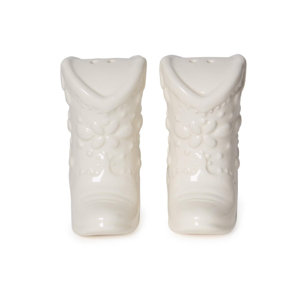 Two's Company Western Cowboy Boot Salt and Pepper Shaker Set