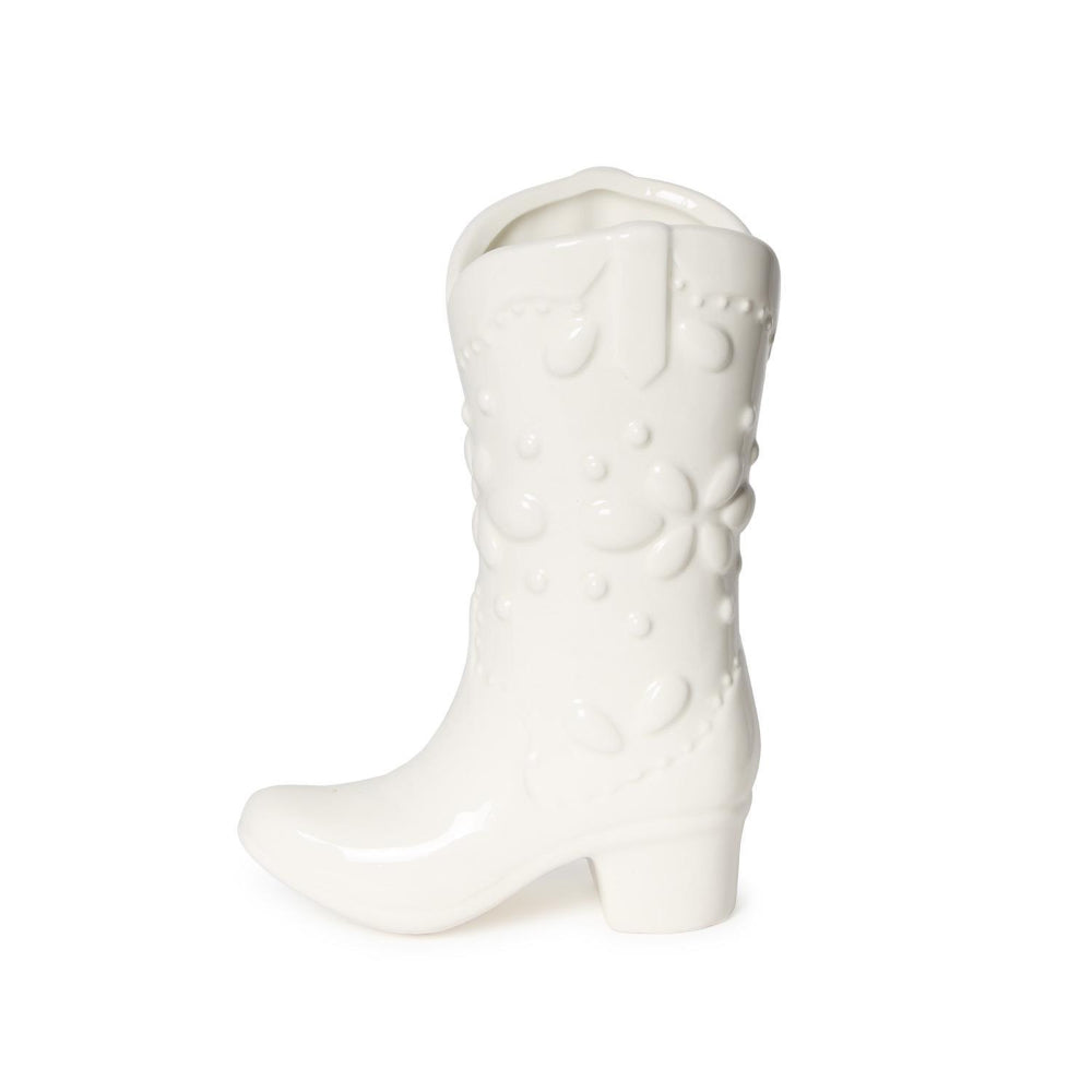 Two's Company Western Cowboy Boot Vase