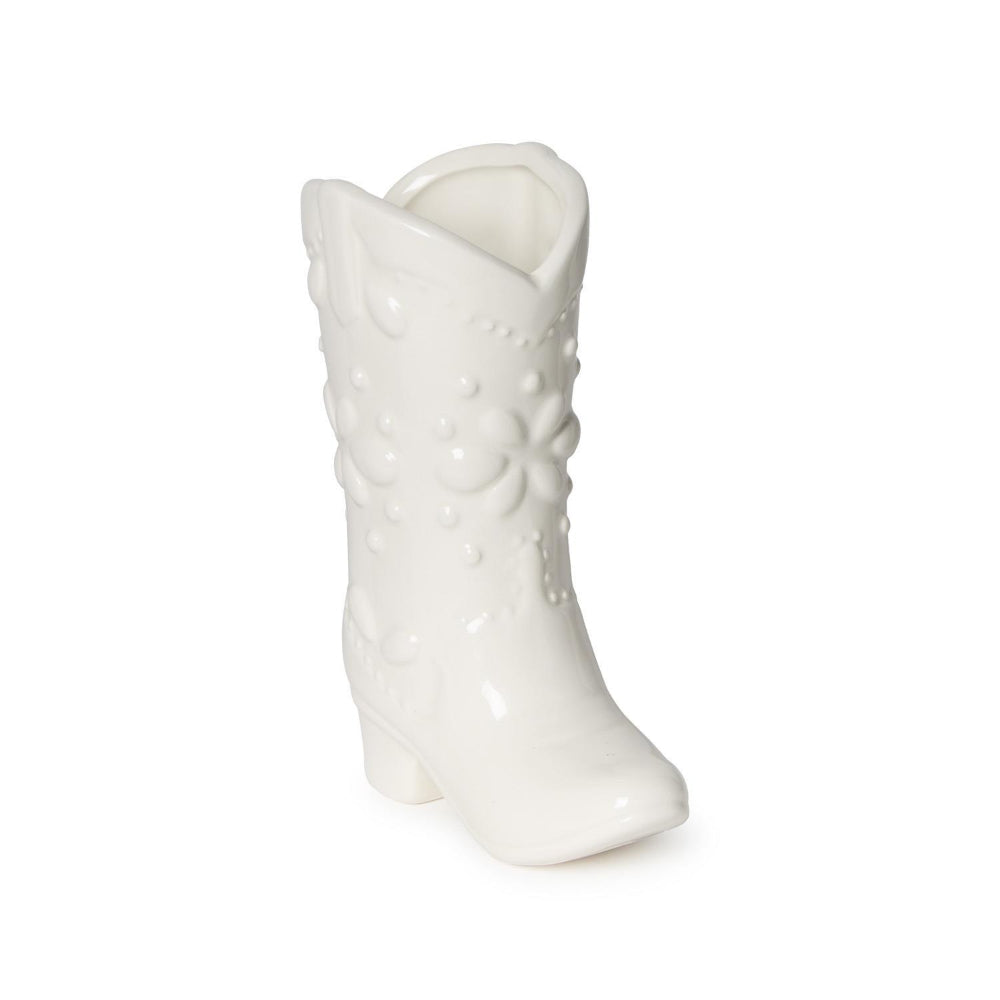 Two's Company Western Cowboy Boot Vase