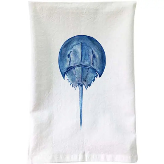 Blue Horseshoe Crab Flour Sack Towel