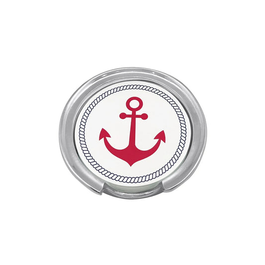 Mariposa Red Anchor and Nautical Knots Signature Coaster Set