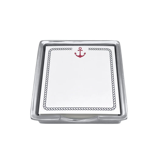 Mariposa Red Anchor and Nautical Rope Signature Notepad Set