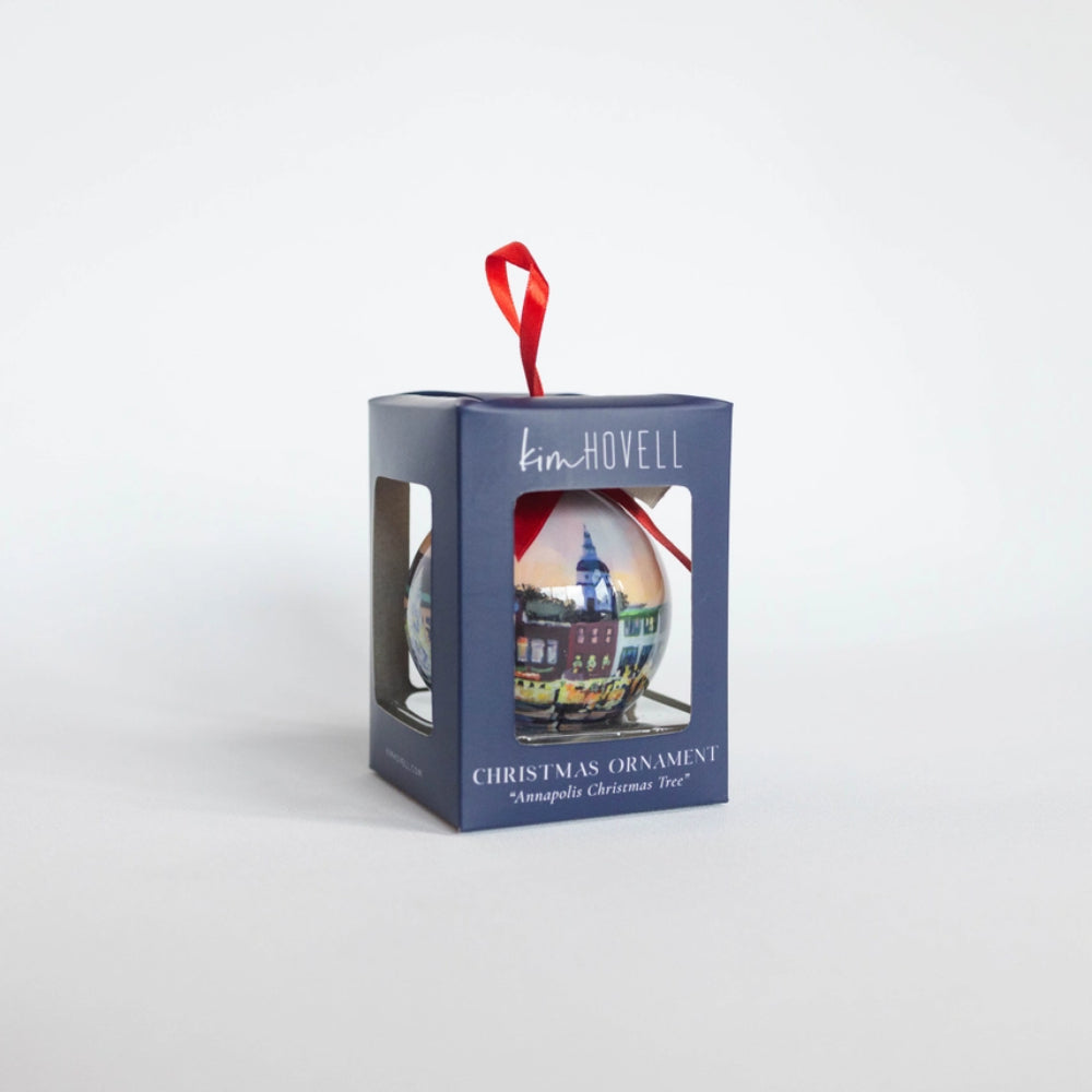 Kim Hovell Art Downtown Christmas Ornament