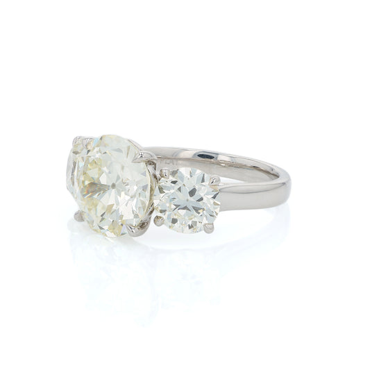 Estate Platinum 8.13cttw 3 Across Diamond Engagement Ring