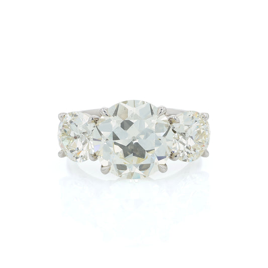 Estate Platinum 8.13cttw 3 Across Diamond Engagement Ring