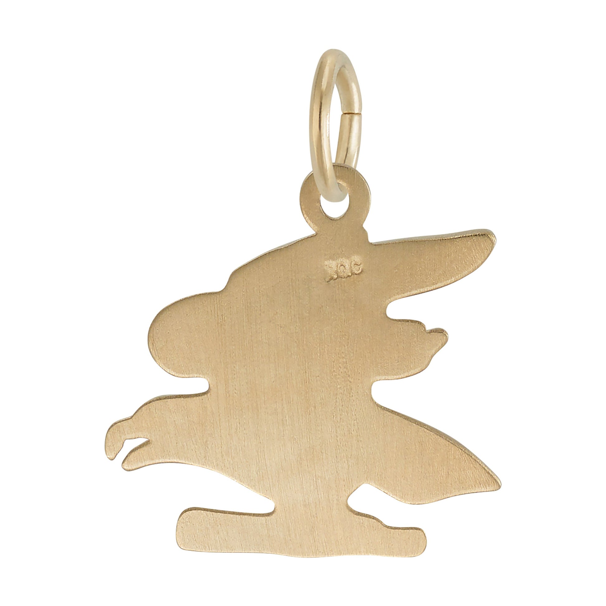 Plain gold eagle charm, shown on a white background