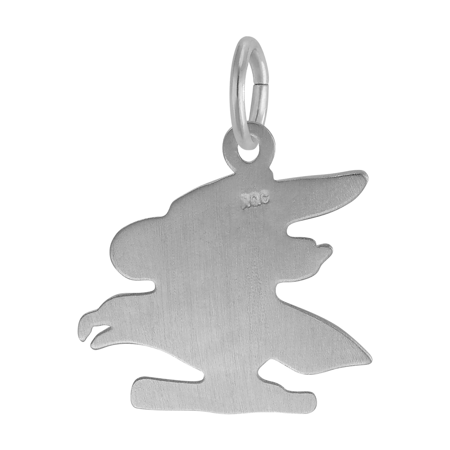 Plain silver eagle charm, shown on a white background