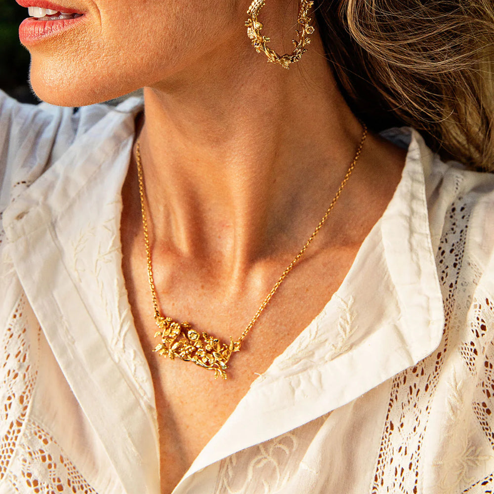 Capucine De Wulf Meadow Cluster Necklace 16"