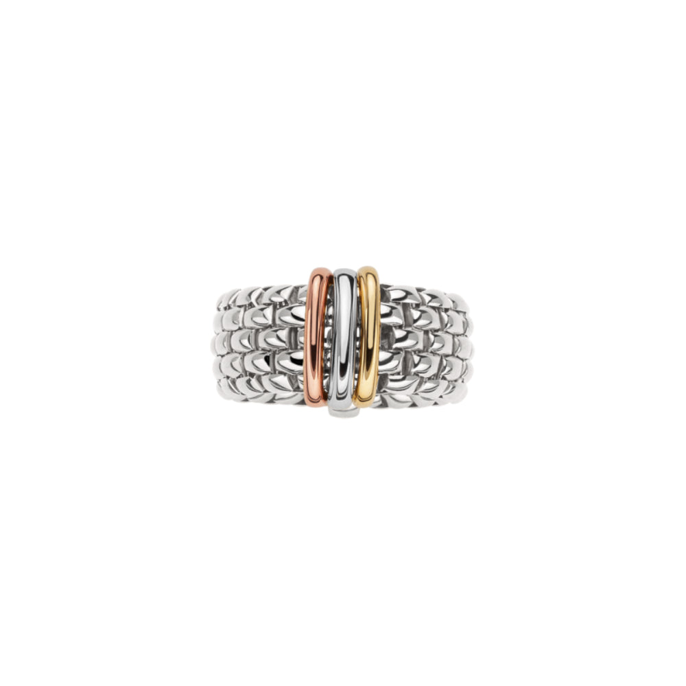 Fope 18k Panorama Tri-Tone Flex'It Ring