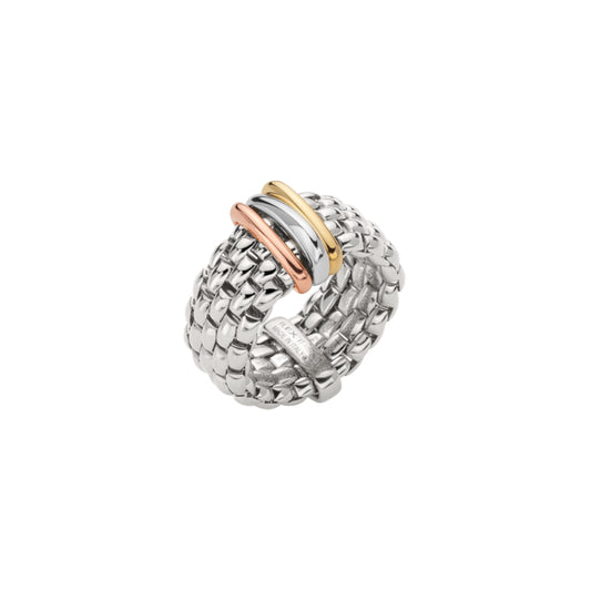 Fope 18k Panorama Tri-Tone Flex'It Ring
