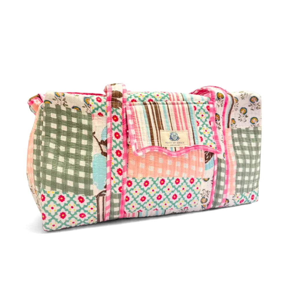 Heart of Grace Rose Chapelle Quilted Duffle Bag