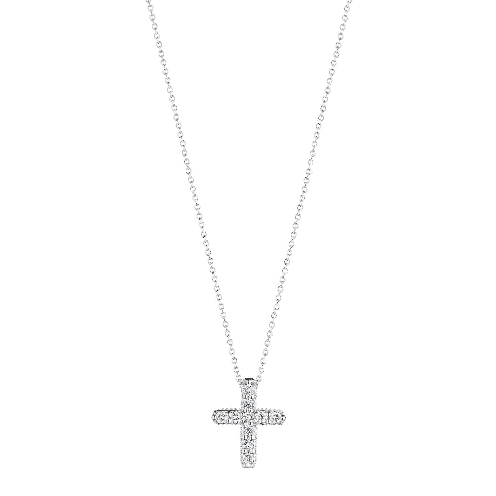 Verragio 18k Medium Diamond Cross Pendant