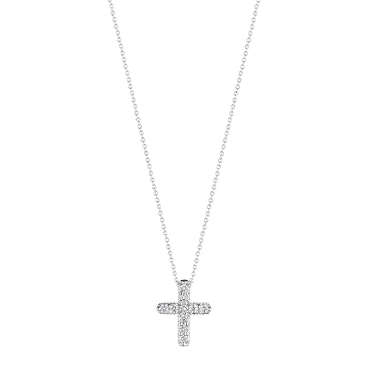 Verragio 18k Medium Diamond Cross Pendant