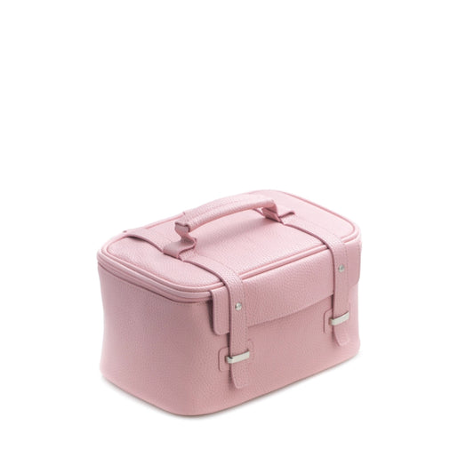 Bey/Berk Pink Leatherette Travel Makeup Case
