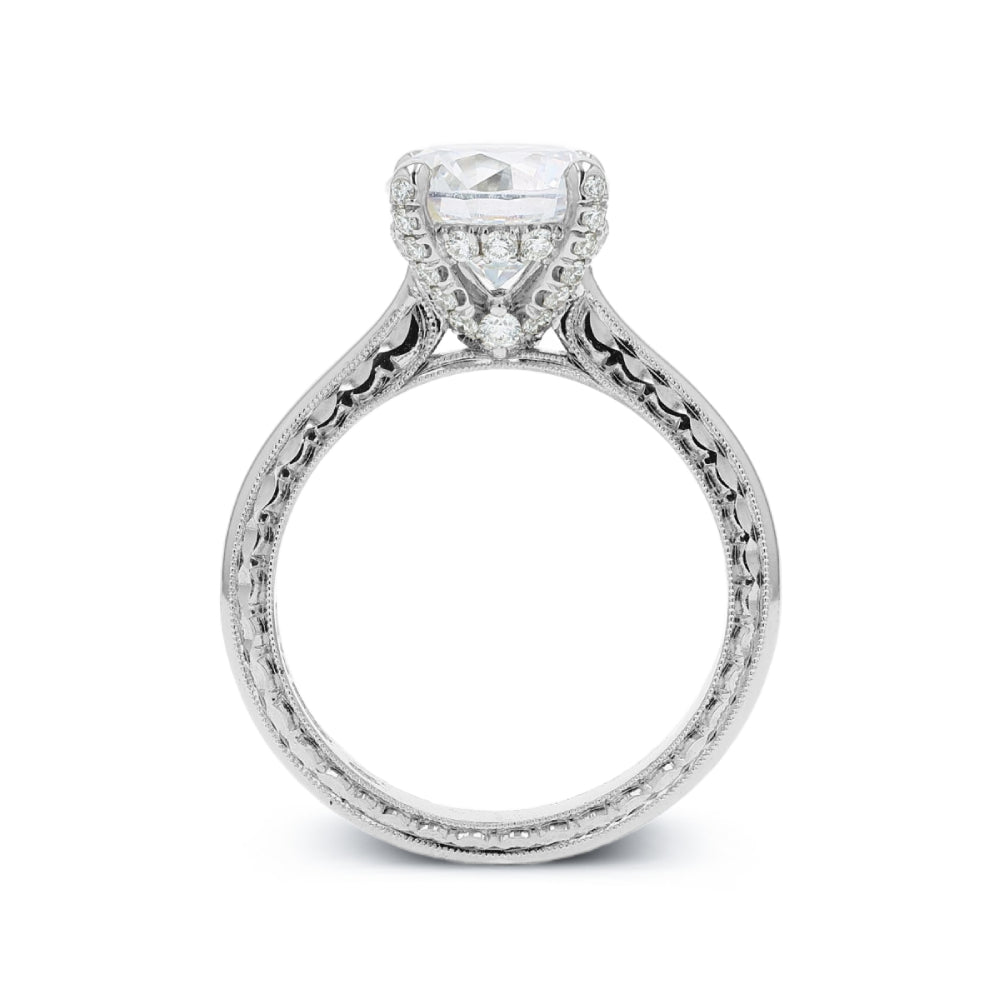 Jack Kelége Platinum Round Diamond Solitaire Engagement Ring