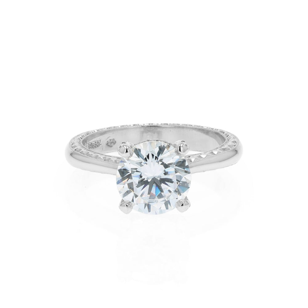 Jack Kelége Platinum Round Diamond Solitaire Engagement Ring