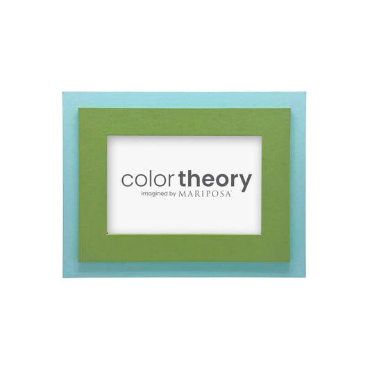 Mariposa Tiered Meadow Green and Sky Blue 4x6 Frame