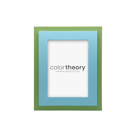 Mariposa Tiered Sky Blue and Meadow Green Frame