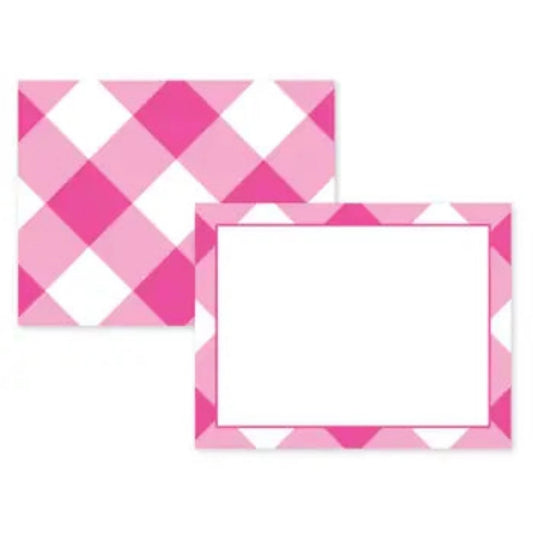 Pink Buffalo Check Boutique Flat Cards