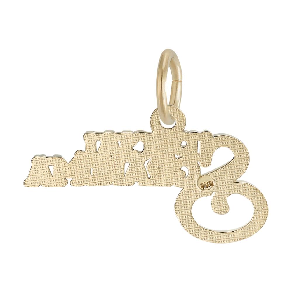 Back of Gold 'Special Grandma' charm on a white background