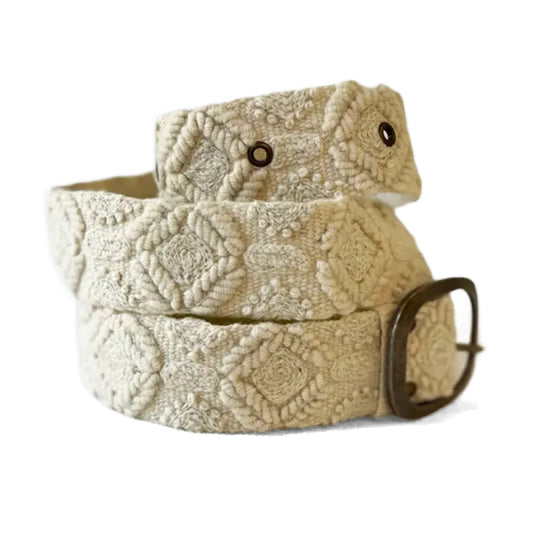 Jenny Krauss Wandering Clouds Embroidered Wool Belt