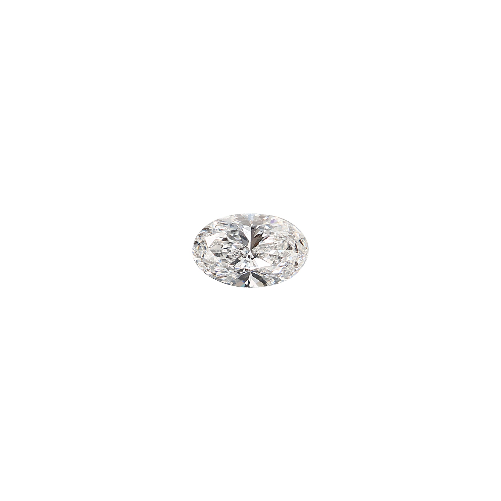 Oval 1.01 carat GIA certified diamond graded FSI2 on a white background