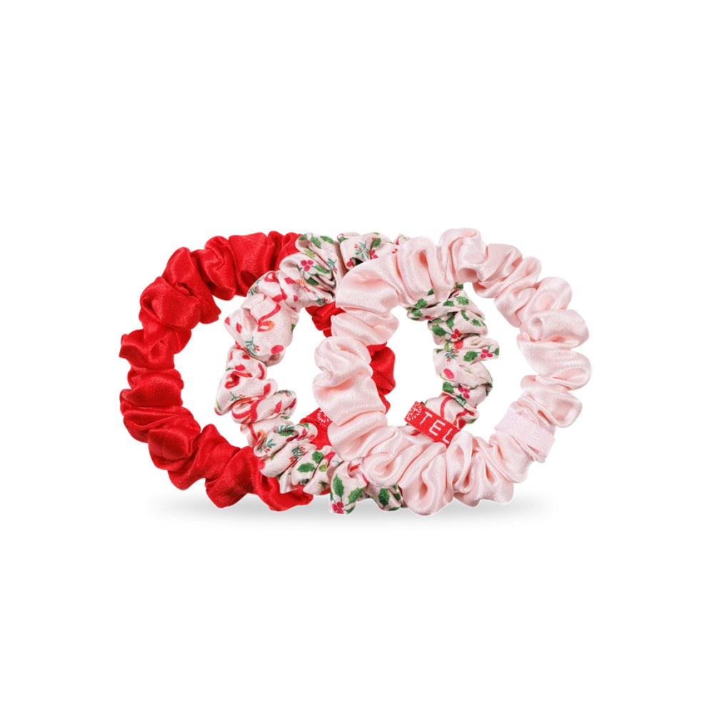 TELETIES Silk Hair Scrunchies - Holiday 2025