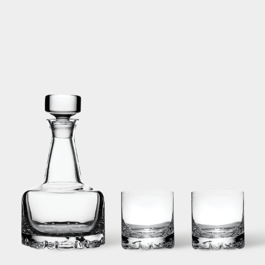 Orrefors Erik Decanter & Glasses - 3 Piece Gift Set