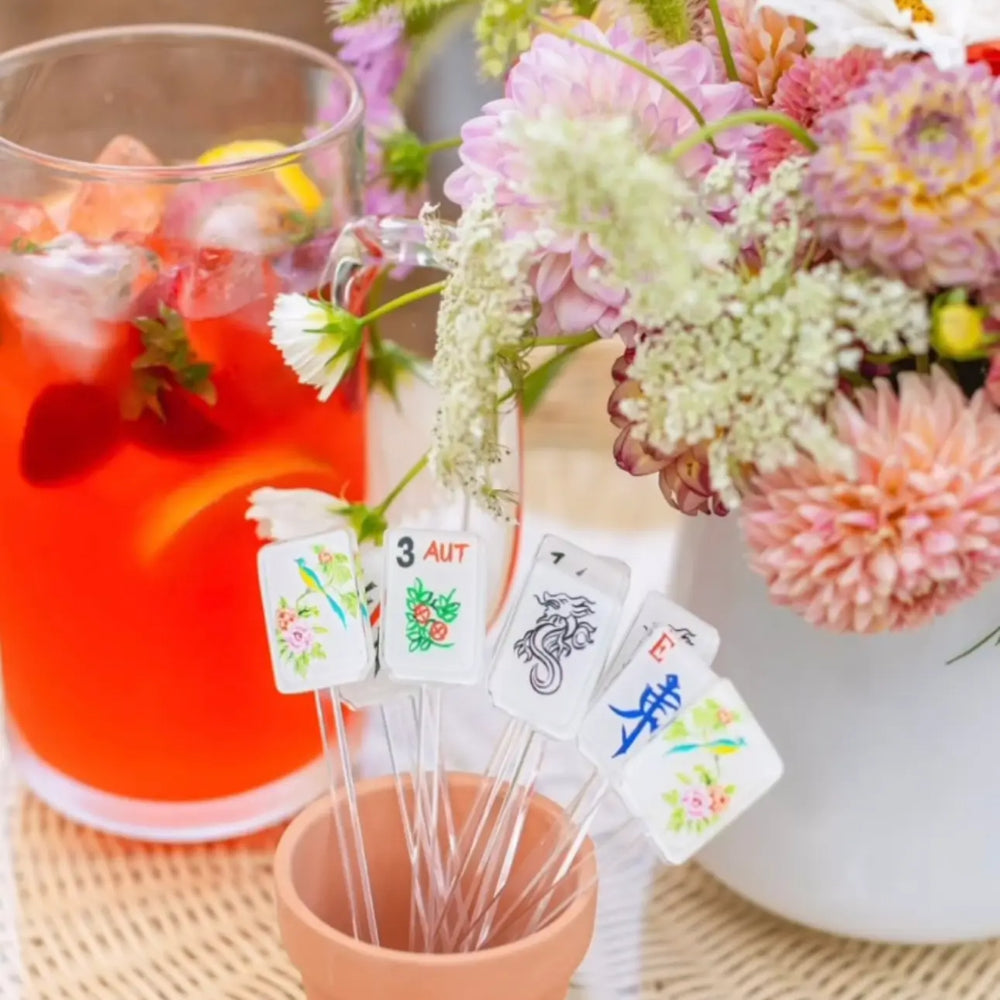 Acrylic Sticks Classic Mahjong Acrylic Stir Sticks -Set of 4