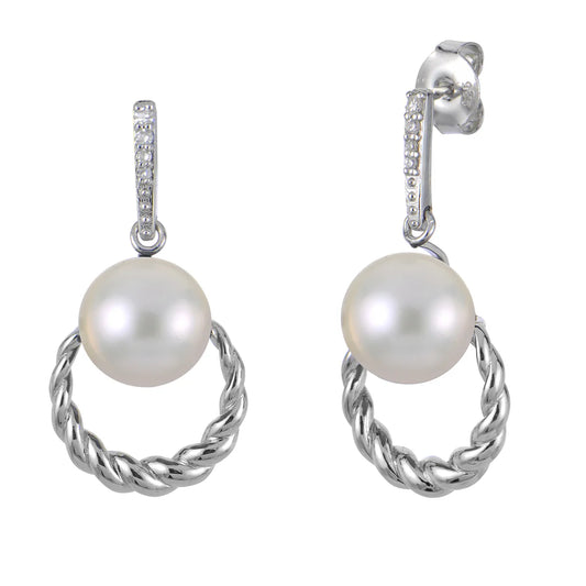Sterling Silver Freshwater Pearl Drop Earrings