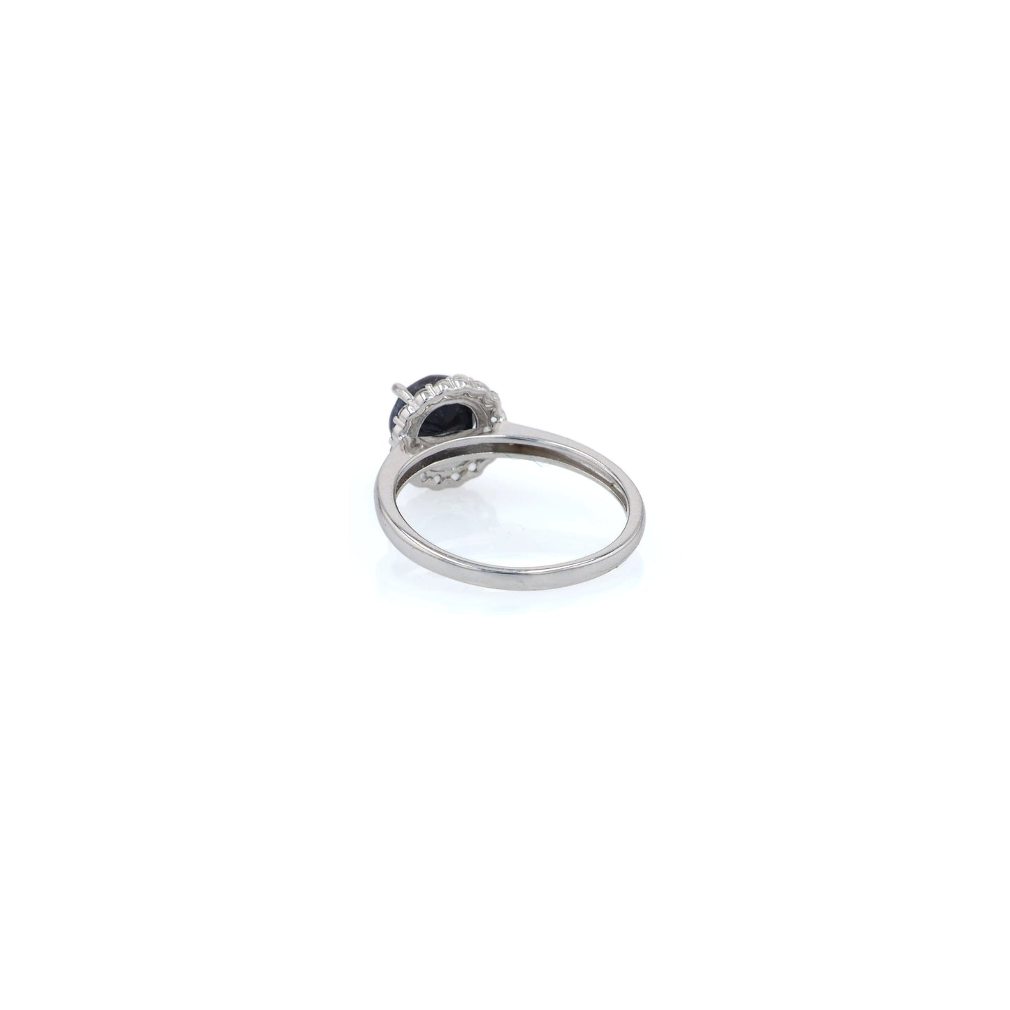 Samuel B Sterling Silver Dyed Blue Corundum Dazzle Ring