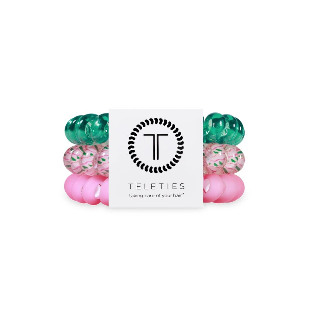 TELETIES Large Spiral Hair Coils Hair Ties - Holiday 2025